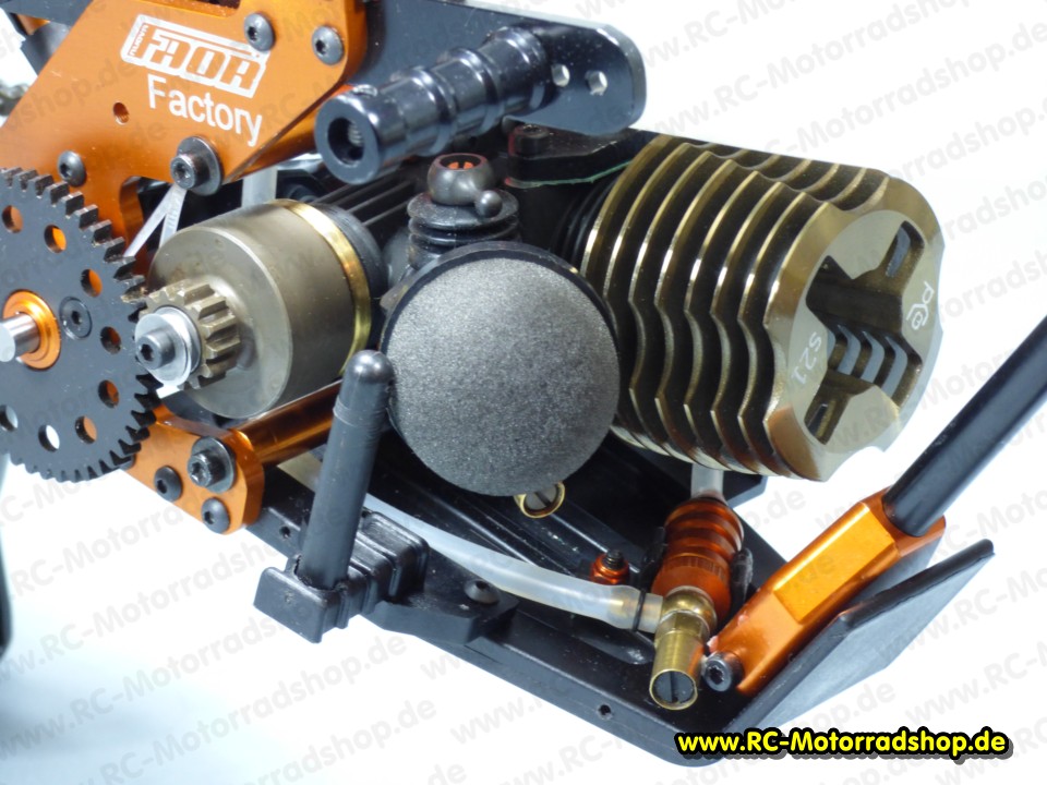 C103-s21: Nuova Faor CSF411 Supermoto "Factory" Nitro 1:4 - mit Force s21 Motor (3,46 ccm) + Luftfilter C103-s21